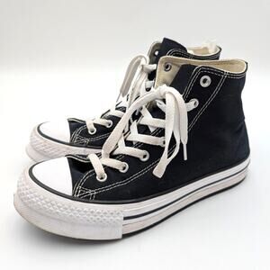 Converse Chuck Taylor All Star Canvas Platform High Top Shoes Kids Black US5.5
